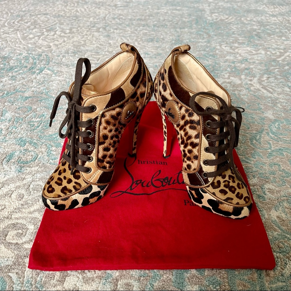 ❤️CHRISTIAN LOUBOUTIN❤️ Leopard Print Booties